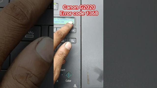 How to Canon G2020 #Error code#1368 maintenance box