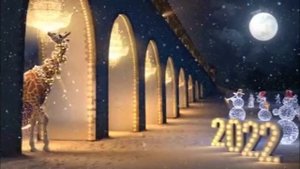 Новогодние заставки Первого Канала жираф и снеговики С Наступающим новым годом 4 2021-2022 , 2022 2