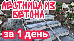 Бетонная лестница своими руками быстро.