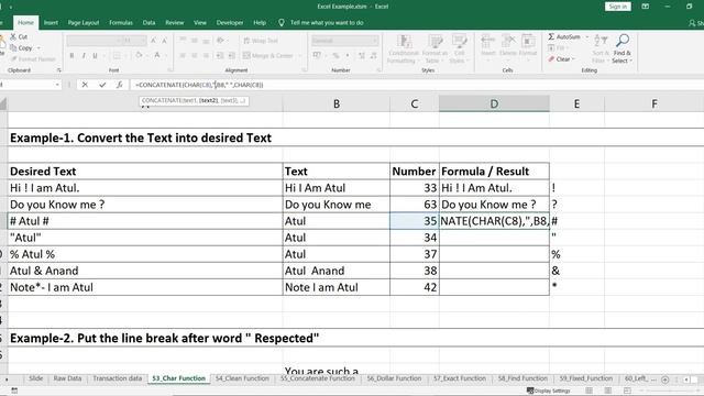 How to use Char Function In Excel Use Non Printable characters in Excel Char Function With Exampl