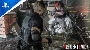 (PS5) Леон против Краузера (Битва с боссом) 🌟 Resident Evil 4 Remake (4Kᵁᴴᴰ60ᶠᵖˢ)