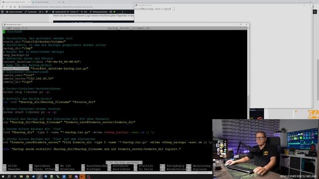 Wie sichert Ihr eure Docker Volume Daten? Bash Backup Script смотреть онлайн
