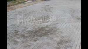 Тротуарная плитка - брусчатка серая.