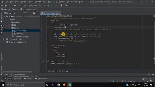 How to Insert Records in SQLite Database Python | Python Built-In Database - IV | #CodeStudio