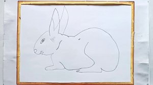 Simple Rabbit drawing l खरगोश का चित्र l સસલા નું ચિત્ર