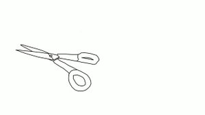 Ножницы - картинка для рисованного видео#как нарисовать ножницы