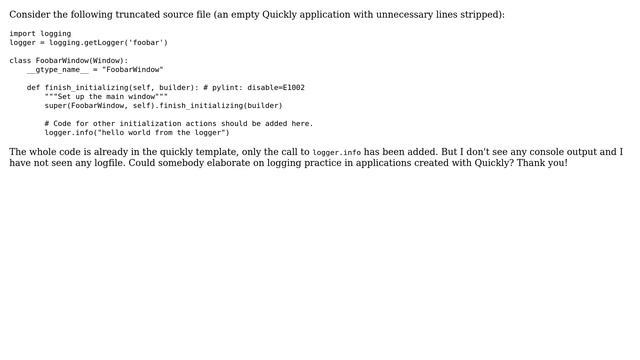 Ubuntu: Quickly: Logging from Python application смотреть онлайн