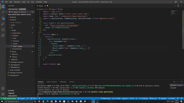 Part 2 : React Js Fullstack Real Estate Web application (React , GraphQL , Sass Modules Strapi)