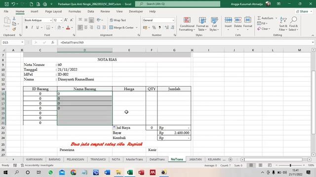 Penugasan Lanjutan Transaksi Master Detail смотреть онлайн