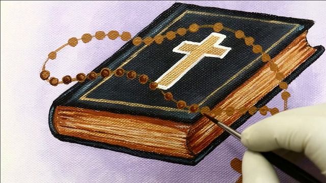 Holy bible Acrylic Painting Step By Step Tutorial For Beginners смотреть онлайн