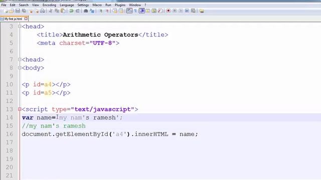 String Datatype in Javascript   --  English 09-vlr training