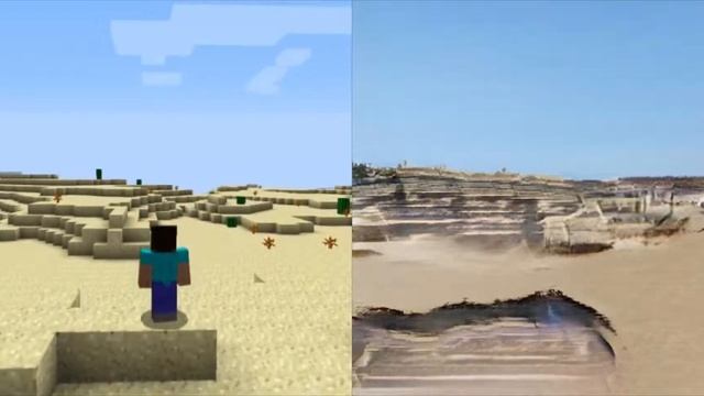 Minecraft through GauGAN bad edition