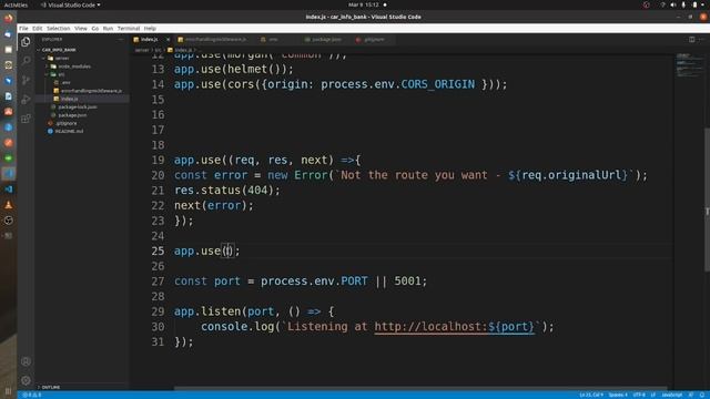 Part 3 Node js and Express rest api project with authentication 2022