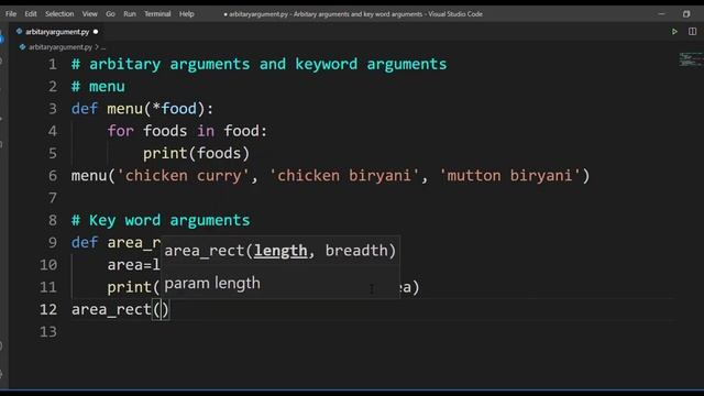# 26 Keyword Argument and Arbitrary Arguments in Python