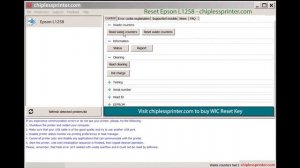 Reset Epson L1258 Wicreset Key