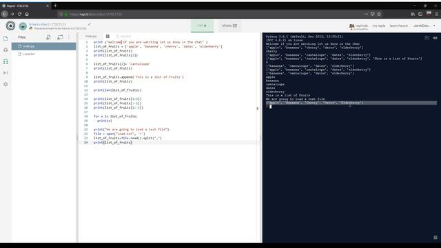 Out of Class Python Session 1: List, Loops, and File Manipulation