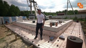 Заливаем отмостку на доме Сумароково в Заокском районе