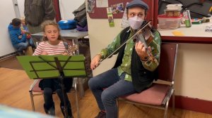 Jingle Bells by Skylee (ukulele) & Emerson (fiddle)