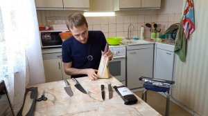 Обзор на ножи PininFarina из Пятёрочки за 250 руб + модернизация СТОЙКА ДЛЯ НОЖЕЙ + ВОДНЫЙ КАМЕНЬ