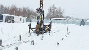 Забивные бетонные сваи. Забивка ЖБ свай.