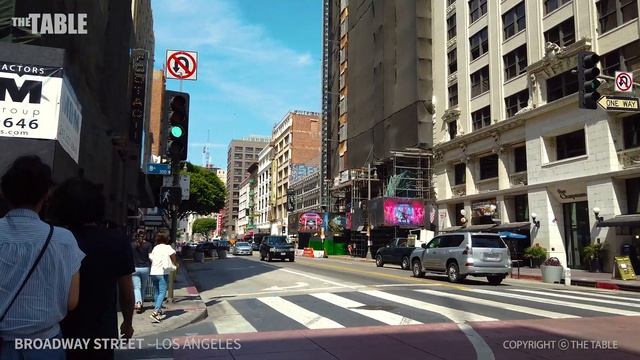 LOS ANGELES - Broadway Street, Downtown Los Angeles, California, USA, Travel, 4K UHD
