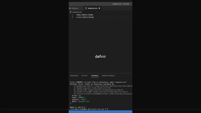 Lendo arquivo CSV com NodeJS #node #javascript #csv