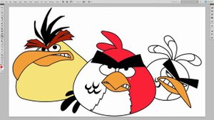 How to Color Angry Birds Rio Red, Yellow and Blue - Angry Birds Coloring Page