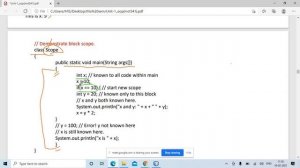 Lecture 02 - if , for, arrays, use of new keyword, block scope, Initialization of String variable.