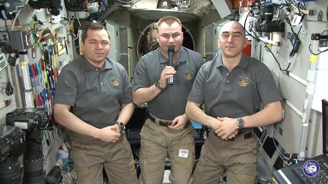 Открытие Приморского Океанариума - поздравление с борта МКС. смотреть онлайн