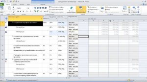 Установка факта в MS Project