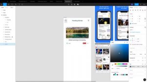 Creating a "News" app in Figma.