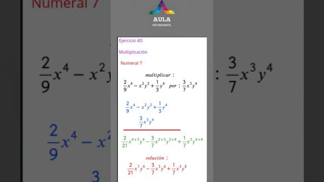 Solución álgebra de Baldor ejercicio 40 7-8  #álgebra #maths #algebradebaldor #baldor