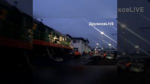 Установка памятника-тепловоза ЧМЭ-3 г. Буй 13 июля 03:00