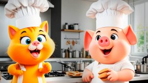 Котёнок Кордэ и его лучший друг Свинка Кулинары | Песенки и мультики для детей 
 Друг свинка