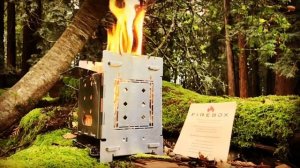 Fireboxstove G2 first burn in the redwoods Эффективная дровяная печь в Редвуде