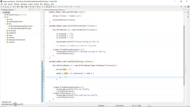 Java - Reading from a CSV file смотреть онлайн