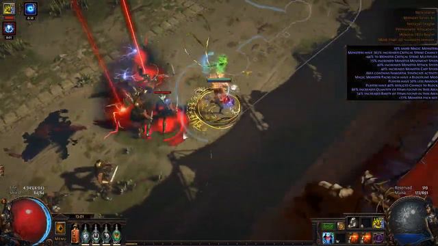 PoE 3.5 budget Scourge Arow vs t13 (бюджетная Стрела скверны против Т13) смотреть онлайн