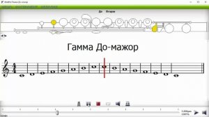 гамма до мажор поперечная флейта