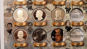 Коллекционный набор монет 1 доллар США "Американские президенты". Аверс.