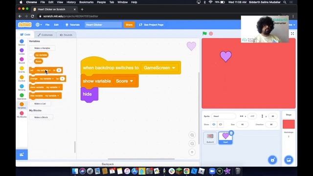 Scratch Heart Clicker Game | Beginner Scratch Tutorial