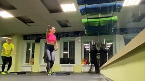 Степ-аэробика связка/комбинация 128 счетов #степаэробика