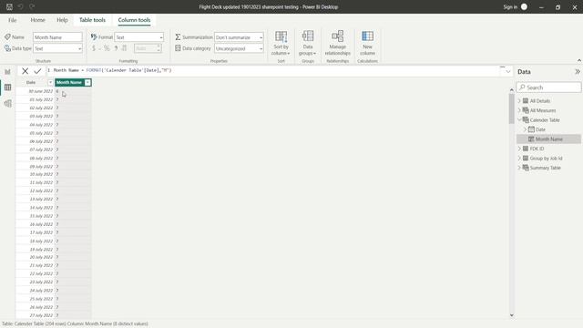 FORMAT DAX FUNCTION USE IN POWER BI. HOW TO EXTRACT MONTH NAME AND DAYS NAME .#format #dax
