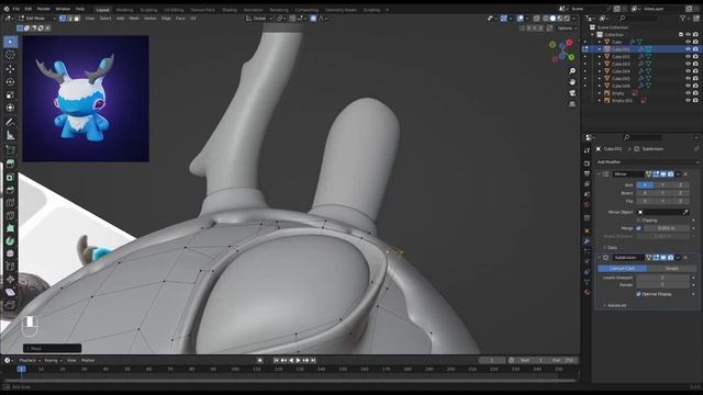 3Д Моделирование персонажа для начинающего в Blender