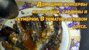 Домашние консервы из горбуши, сардины и скумбрии. В томатно-морковном соусе.
