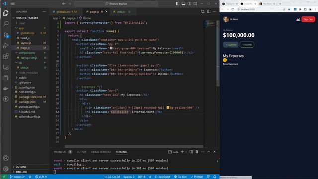 Next.js, Tailwind & Firebase Tutorial #2 - Layout Part 2 | Finance Tracker смотреть онлайн