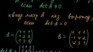 §17 Невырожденные матрицы