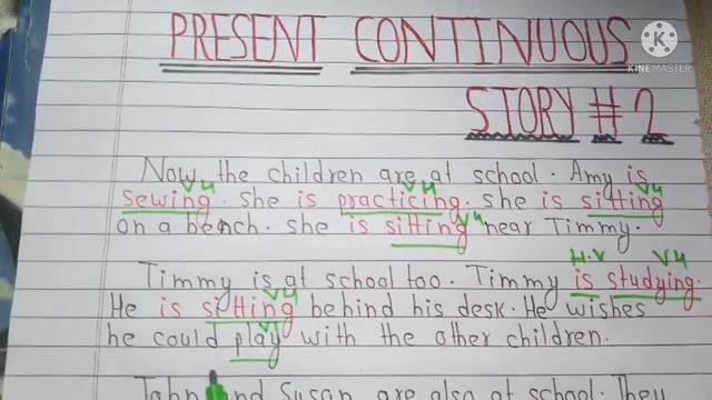 Present Continuous Tense With Story | Story #2 | Spoken English | Exercise - 133 | смотреть онлайн