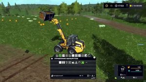 Farming Simulator 17 (CoursePlay) Удобрение поля Навозом с погрузкой Фронтальным погрузчиком..