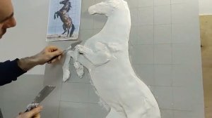 Барельеф лошадь. Bas-relief horse