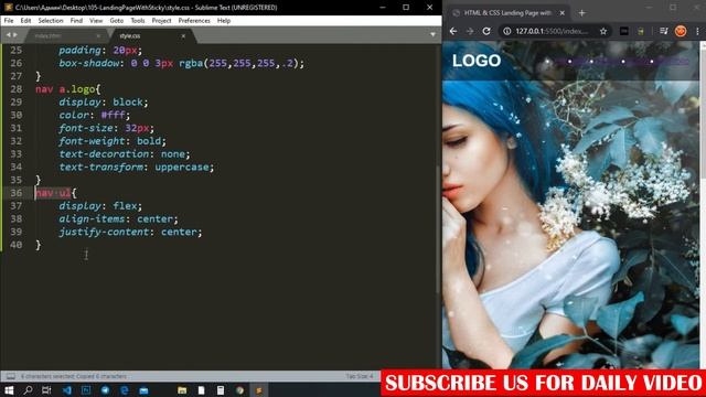 Animated Sticky Navbar | Sticky Header On Scroll with CSS and Javascript